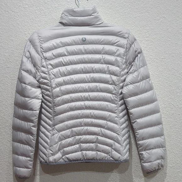 Marmot Women's Silver Puffer Jacket XS 600 Fill Duck Down - Picture 4 of 10